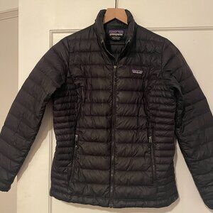 Patagonia Women’s Medium Down Black Nylon Full Zip Puffer Jacket